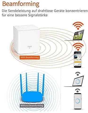 Maršrutizatorius belaidis Tenda MW6 2pack (xDSL (kabelio jungtis LAN), 2,4 GHz, 5 GHz)