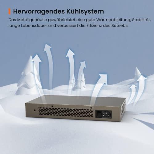 Šakotuvas Tenda 16-port Gigabit Ethernet Switch Unmanaged Mėlyna