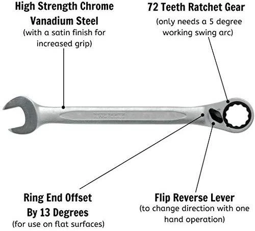 TengTools Raktas su terkšle Teng Tools 109721308; 22 mm; 290 mm