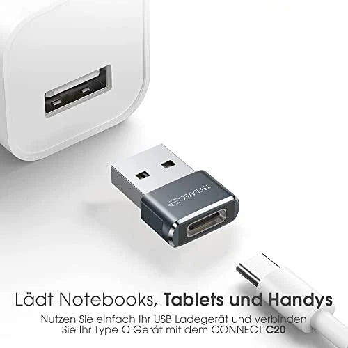 Adapteris USB TerraTec C20 USB-A - USB-C Juodas (AP-387733)