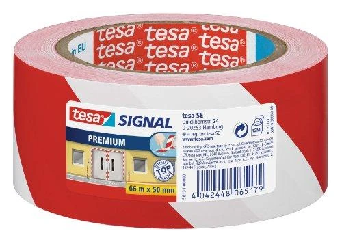 Tesa Balta Ir-Raudon įspėjimo juosta 50mmx66m