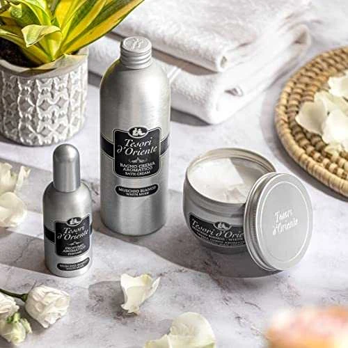 TESORI D'ORIENTE Baltas MUSK kūno kremas, 300 ml