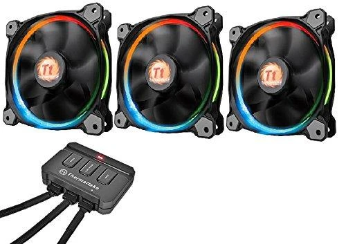 THERMALTAKE Riing 12 LED RGB 3er rinkinys didelio našumo važiuoklės ventiliatorius 3 dalys 120x120x25mm RGB LED Triukšmas 18,7 dBA su LNC