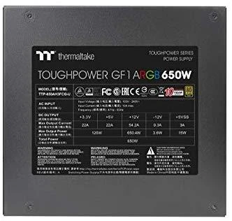 Thermaltake PS-TPD-0650F3FAGE-1 maitinimo blokas 650 W 20 kontaktų ATX ATX Juodas
