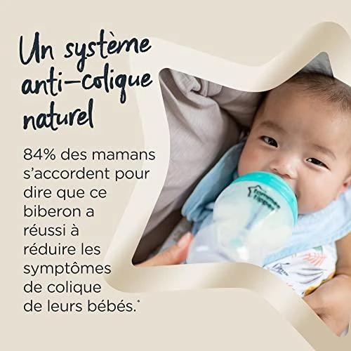TOMMEE TIPPEE buteliukas ANTI-COLIC, 150 ml, 42240575