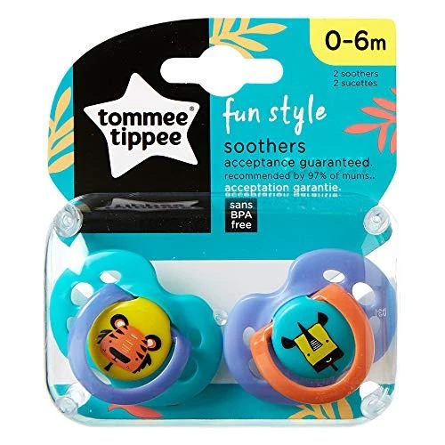 Tommee Tippee čiulptukai silikoniniai 2vnt 0-6m Fun 43335763