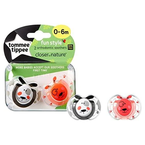 Tommee Tippee čiulptukai silikoniniai 2vnt 0-6m Fun 43335763