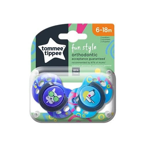 Lotto TOMMEE TIPPEE TTP43335896 čiulptukas FUN FRIENDS 6-18m 2pack