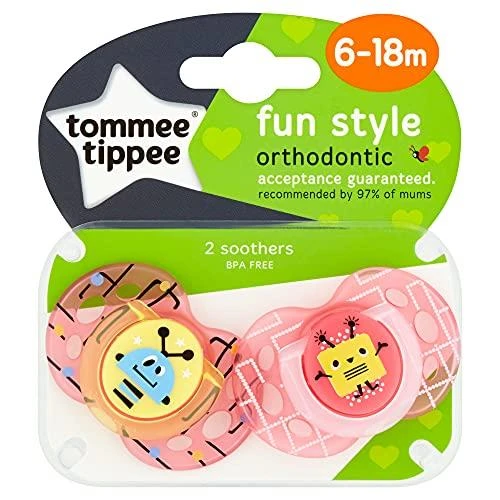 Lotto TOMMEE TIPPEE TTP43335896 čiulptukas FUN FRIENDS 6-18m 2pack