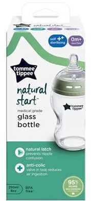 TOMMEE TIPPEE Natural Start stiklinis buteliukas, su sterilizavimo funkcija 250 ml, 0 mėn+, 42243891
