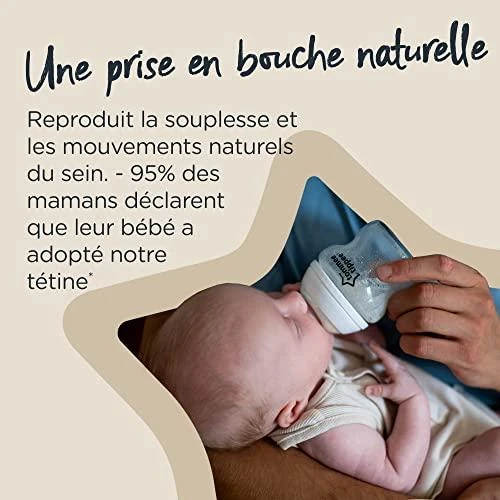 TOMMEE TIPPEE Natural Start stiklinis buteliukas, su sterilizavimo funkcija 250 ml, 0 mėn+, 42243891