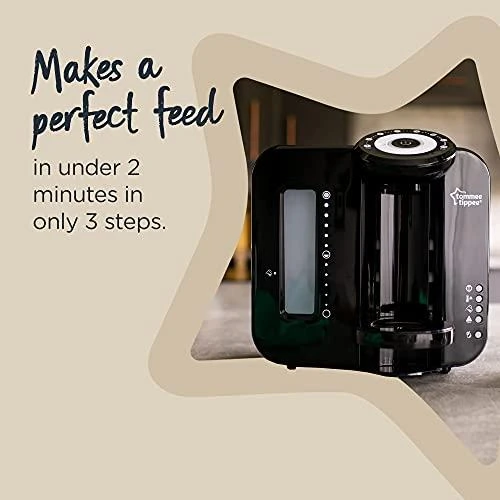 Tommee Tippee Perfect Prep Pieno mišinukų paruošimo aparatas, Juodos spalvos, 42372610