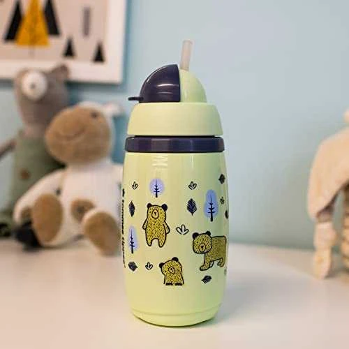 TOMMEE TIPPEE TTP447825 Vandens butelis su šiaudeliu Superstar 266ml rožinis