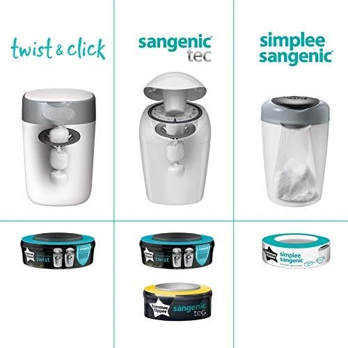 TOMMEE TIPPEE konteineris sauskelnėms Sangenic Twist&Click, rožinis, 85100202