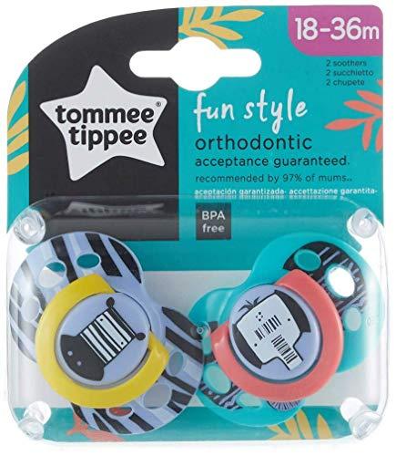 TOMMEE TIPPEE silikoninis čiulptukas FUN STYLE, 18-36 mėn., 2 vnt., 43340403