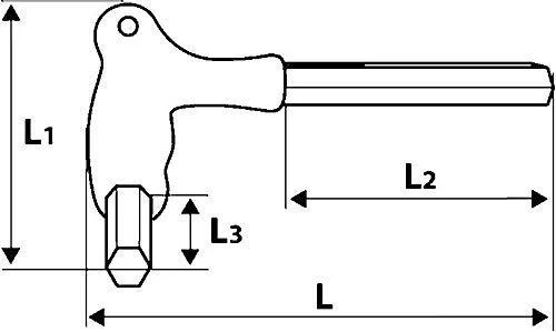 Klucze T formos rankenos šešiakampiai raktai, 2–10 mm, 8 vnt. rinkinys