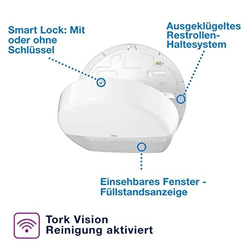 Tualetinio popieriaus TORK T1 dozatorius, baltos sp., 554000
