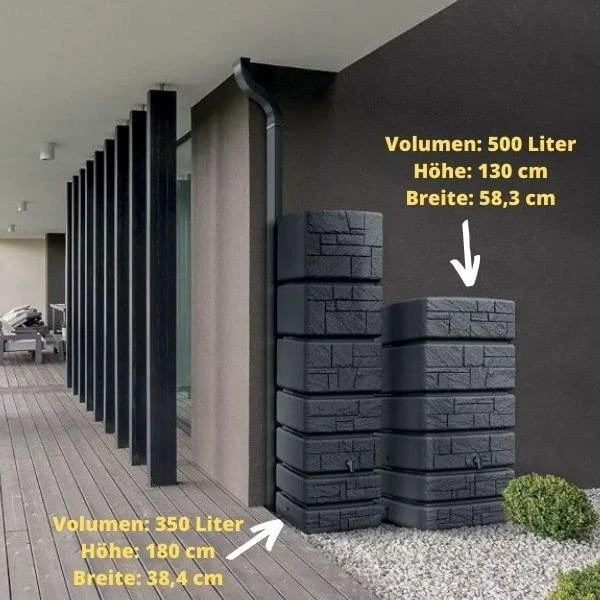 Prosperplast bokšto akmens bakas lietaus vandeniui PPL372495/ALL