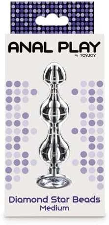 Ausinės TOYJOY Diamond Star Beads Medium Sidabrinis