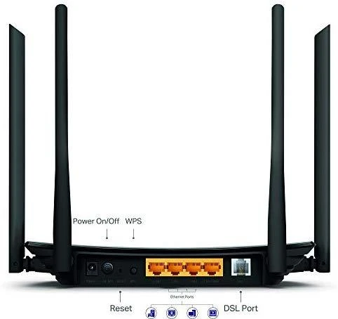 TP-LINK Archer VR300 AC1200 - Wi-Fi 5 (802.11ac) - Dviejų juostų (2,4 GHz / 5 GHz) - Ethernet LAN - VDSL2 - Juodas - Stalinis maršrutizatorius