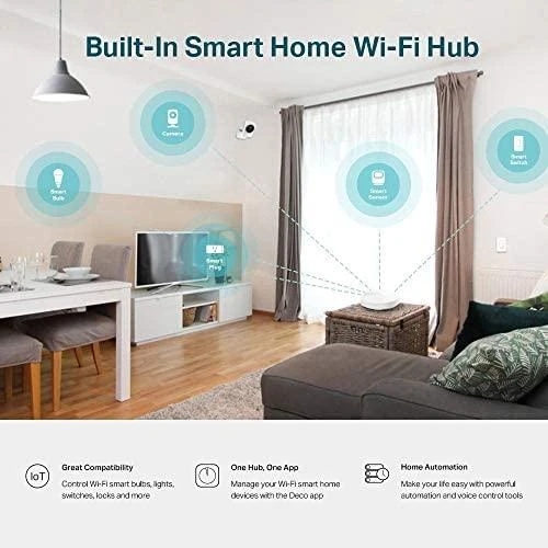 Šakotuvas Prieigos taškas TP-LINK DECO M5(1-PACK) (400 Mb/s – 802.11 b/g/n, 867 Mb/s – 802.11ac)