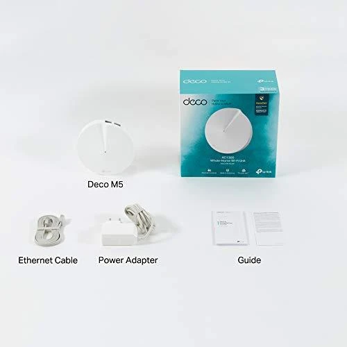 Šakotuvas Prieigos taškas TP-LINK DECO M5(1-PACK) (400 Mb/s – 802.11 b/g/n, 867 Mb/s – 802.11ac)
