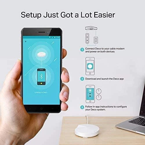 TP-LINK Mesh WiFi sistema Deco M9 Plus (3 pakuotės) 802.11ac 867 Mbit/s 10/100/1000 Mbit/s Ethernet LAN (RJ-45) jungtys 2 Mesh Support Taip MU-MiMO Taip Nėra mobiliojo plačiajuosčio ryšio Antenos tipas 8 x Vidinės antenos 1