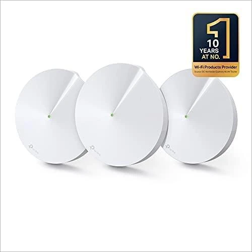 TP-LINK Mesh WiFi sistema Deco M9 Plus (3 pakuotės) 802.11ac 867 Mbit/s 10/100/1000 Mbit/s Ethernet LAN (RJ-45) jungtys 2 Mesh Support Taip MU-MiMO Taip Nėra mobiliojo plačiajuosčio ryšio Antenos tipas 8 x Vidinės antenos 1