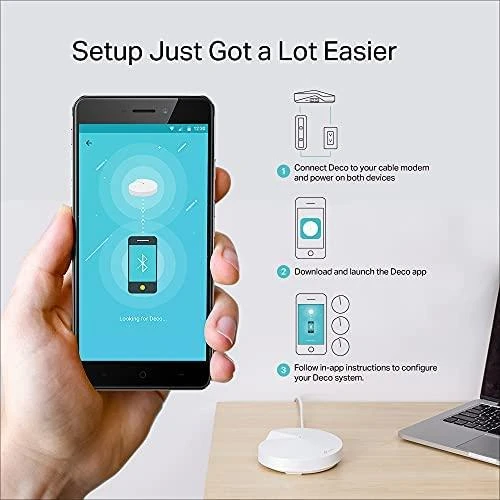 TP-LINK Mesh WiFi sistema Deco M9 Plus (3 pakuotės) 802.11ac 867 Mbit/s 10/100/1000 Mbit/s Ethernet LAN (RJ-45) jungtys 2 Mesh Support Taip MU-MiMO Taip Nėra mobiliojo plačiajuosčio ryšio Antenos tipas 8 x Vidinės antenos 1