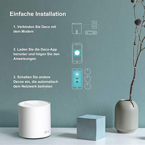 Maršrutizatorius „TP-Link AX1800 Whole Home Mesh Wi-Fi 6“ sistema | Deco X20 (2 pakuotės) | 802.11ax | 1201+574 Mbit/s | 10/100/1000 Mbit/s | Ethernet LAN (RJ-45) jungtys 2 | Tinklelio palaikymas Taip | MU-MiMO Taip | Nėra mobiliojo plačiajuosčio ryšio | Antenos tipas 4xInternal per Deco uni
