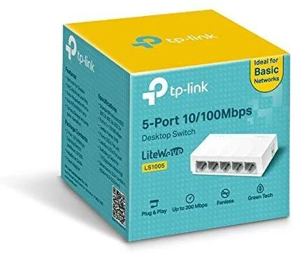 Šakotuvas TP-LINK LiteWave 8 prievadų 10/100M darbalaukio jungiklis 8 10/100M RJ45 prievadų darbalaukio plastikinis dėklas
