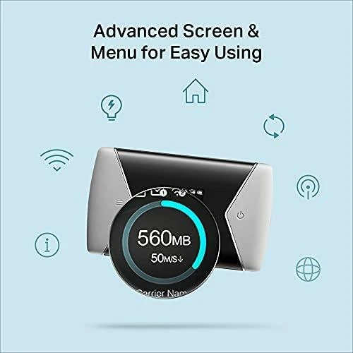 TP-LINK mobilusis 4G LTE WLAN Maršrutizatorius 300 MB dviejų dažnių „Wi-Fi“ 4G modemas SIM kortelės lizdas Micro SD lizdas 1,4 colio TFT ekranas 3000 mAh baterija