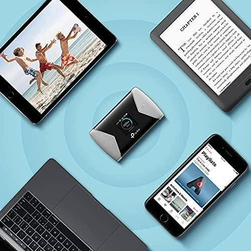 TP-LINK mobilusis 4G LTE WLAN Maršrutizatorius 300 MB dviejų dažnių „Wi-Fi“ 4G modemas SIM kortelės lizdas Micro SD lizdas 1,4 colio TFT ekranas 3000 mAh baterija