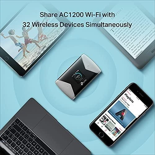 TP-LINK mobilusis 4G LTE WLAN Maršrutizatorius 300 MB dviejų dažnių „Wi-Fi“ 4G modemas SIM kortelės lizdas Micro SD lizdas 1,4 colio TFT ekranas 3000 mAh baterija
