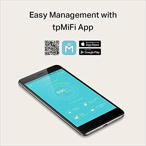 TP-LINK mobilusis 4G LTE WLAN Maršrutizatorius 300 MB dviejų dažnių „Wi-Fi“ 4G modemas SIM kortelės lizdas Micro SD lizdas 1,4 colio TFT ekranas 3000 mAh baterija