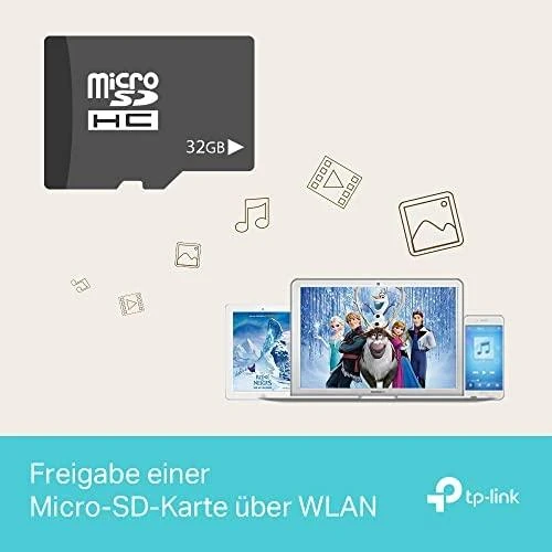 Modemas TP-LINK mobilusis 4G LTE WLAN Maršrutizatorius su integr.4G modemu, SIM kortelės lizdas, 1,4 colio TFT Ekranas, 2550 mAH Akku, Micro SD kortelės lizdas