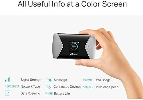 TP-LINK mobilusis 4G LTE WLAN Maršrutizatorius 600 MBs Dviejų dažnių Wi-Fi 4G Modemas SIM kortelės lizdas Micro SD lizdas 1,4 colio TFT ekranas 3000 mAH baterijos