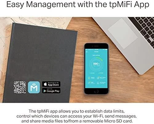 TP-LINK mobilusis 4G LTE WLAN Maršrutizatorius 600 MBs Dviejų dažnių Wi-Fi 4G Modemas SIM kortelės lizdas Micro SD lizdas 1,4 colio TFT ekranas 3000 mAH baterijos