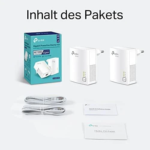 TP-LINK | Gigabit Powerline Starter Kit | TL-PA7017 RINKINYS | 10/100/1000 Mbit/s | Ethernet LAN (RJ-45) jungtys 1 | Nėra „Wi-Fi“ | Duomenų perdavimo sparta (maks.) 1000 Mbit/s | Papildomas lizdas