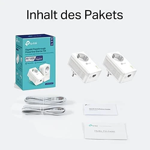 TP-LINK AV1000 Gigabit Passthrough Powerline Starter Kit