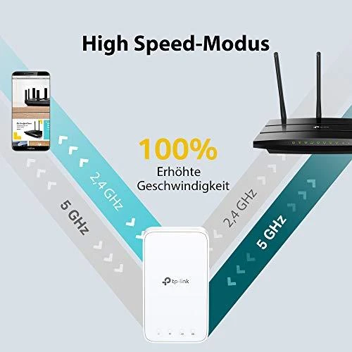 TP-LINK | Tinklo ilgintuvas | RE300 | 802.11ac | 2.4GHz/5GHz | 300+867 Mbit/s | Ethernet LAN (RJ-45) jungtys: Ne | MU-MiMO: Ne | ne PoE | Antenos tipas: 2 vidinės