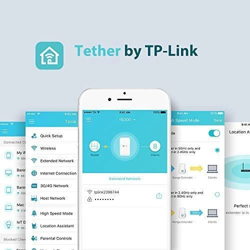 TP-LINK | Tinklo ilgintuvas | RE300 | 802.11ac | 2.4GHz/5GHz | 300+867 Mbit/s | Ethernet LAN (RJ-45) jungtys: Ne | MU-MiMO: Ne | ne PoE | Antenos tipas: 2 vidinės