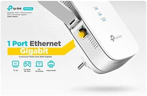 TP-Link AC2600 Wi-Fi diapazono plėtiklis / RE650