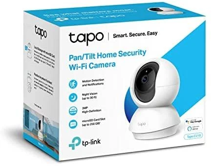 TP-LINK | Pan / Tilt Home Security Wi-Fi kamera | Tapo C210 | 3 MP | 4mm/F/2.4 | Privatumo režimas, garso ir šviesos signalizacija, judesio aptikimas ir pranešimai, naktinis matymas | H.264 | Micro SD, maks. 256 GB