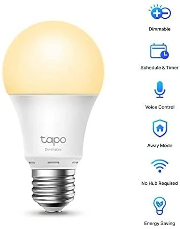 TP-LINK Smart Wi-Fi Light Bulb Dimmable 2.4GHz IEEE 802.11b/g/n E27 Base 220–240 V 50/60 Hz 806 lm 8.7W