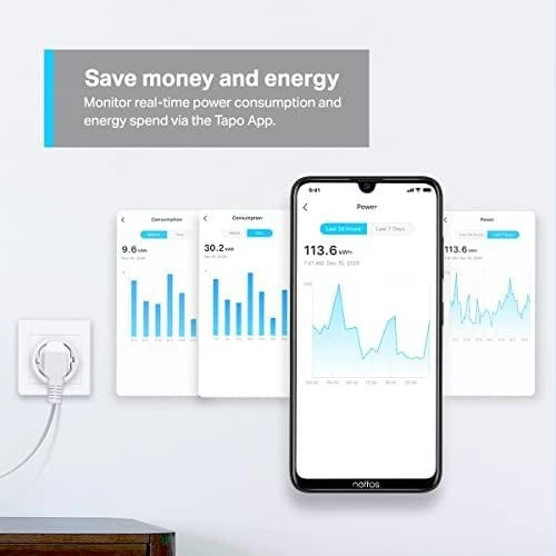 Išmanusis Namų Įrenginys - TP-LINK Tapo P115 Išmanusis Wi-Fi Kištukas su Energijos Stebėjimu