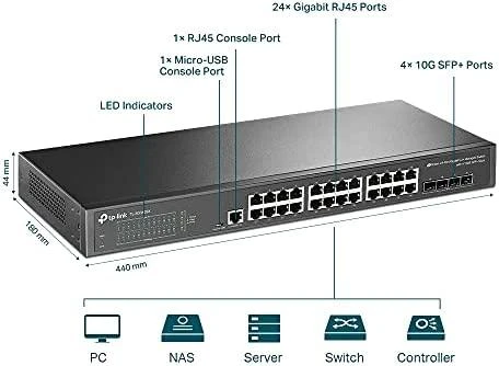 Šakotuvas TP-LINK 16 prievadų gigabito komutatorius, montuojamas į 19 colių stelažą