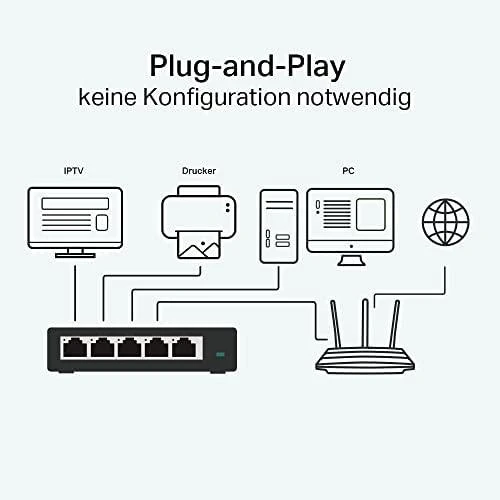 Šakotuvas Komutatorius TP-LINK, 5-port, metalinis korpusas, juodas / TL-SG105