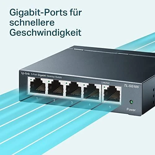 Šakotuvas Komutatorius TP-LINK, 5-port, metalinis korpusas, juodas / TL-SG105