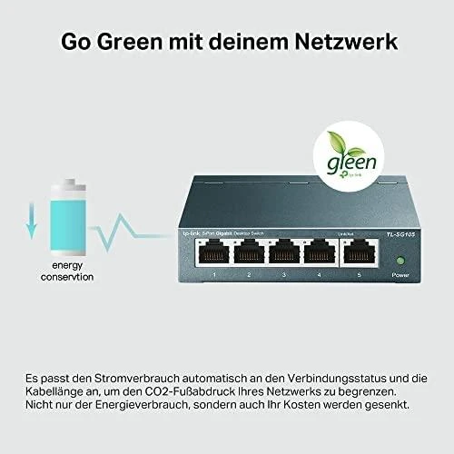 Šakotuvas Komutatorius TP-LINK, 5-port, metalinis korpusas, juodas / TL-SG105